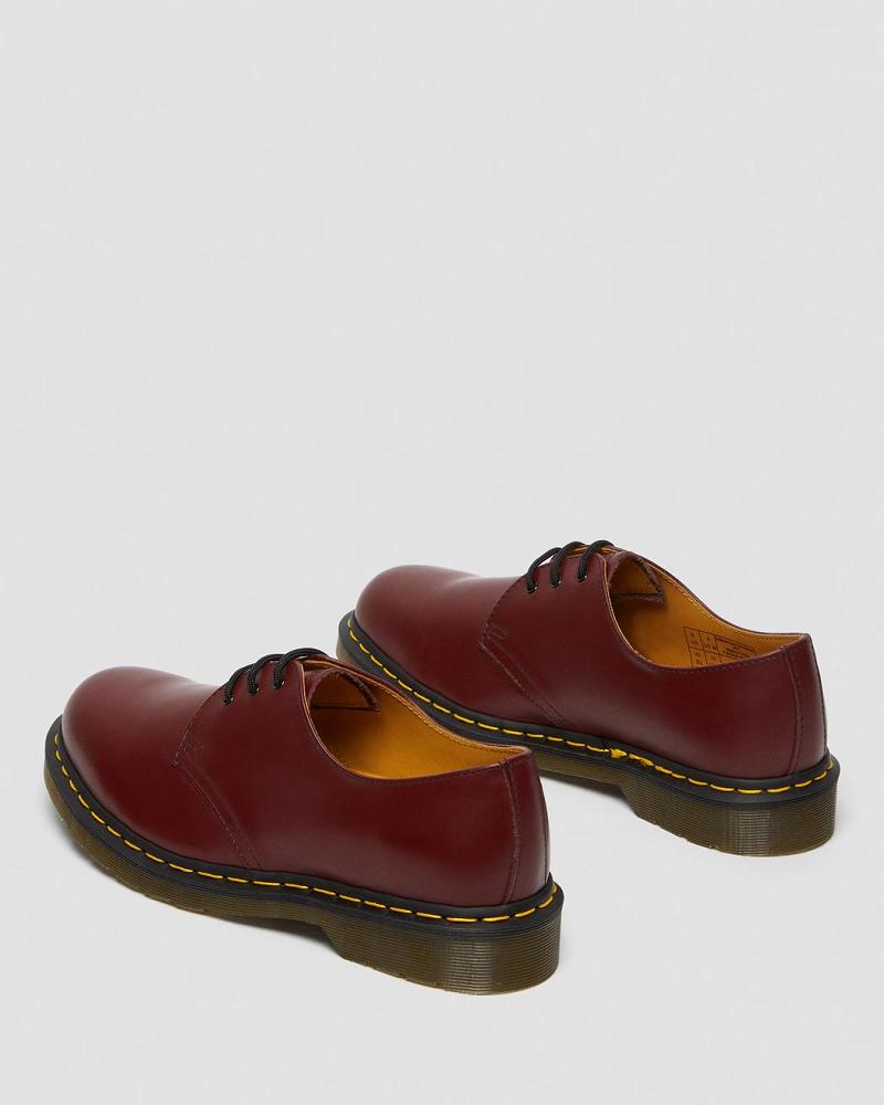 Pink / Red Men's Dr Martens 1461 Smooth Leather Oxfords Shoes | CA 603ILH